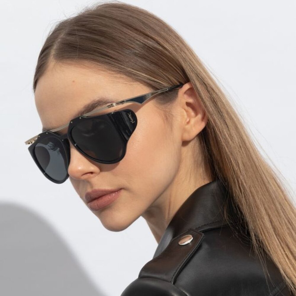 NWT SAINT LAURENT GOLD WOMEN SUNGLASSES